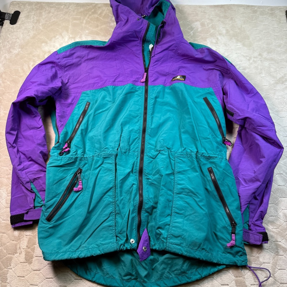 VTG 80s 90s‎ Windbreaker Multicolor Sierra Designs Hooded Nylon Jacket
